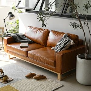 karf レザー　ソファ　ブラウン　木製 karf レザー ソファ ブラウン 木製 karf レザー ソファ ブラウン