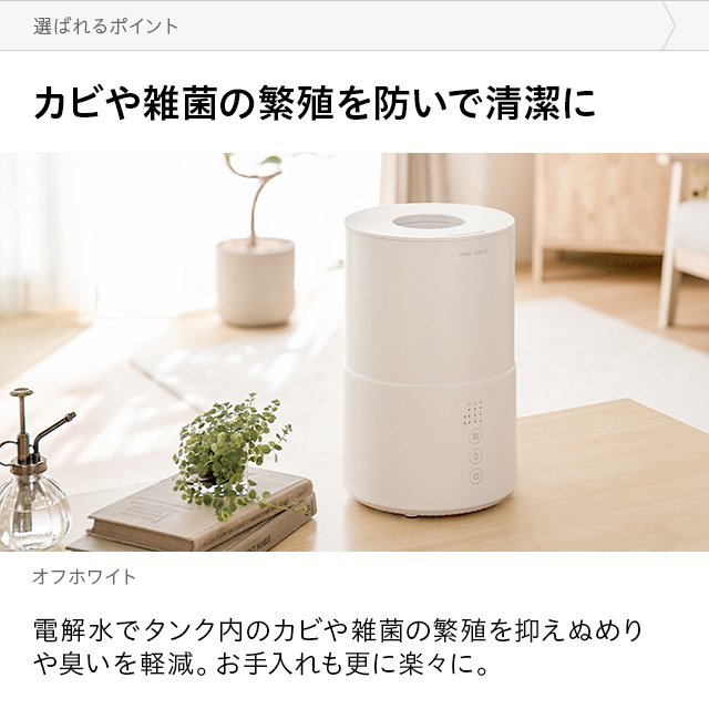 And Deco 電解水生成機能付き 超音波加湿器 インテリア家具 家電 雑貨通販 Modern Deco モダンデコ