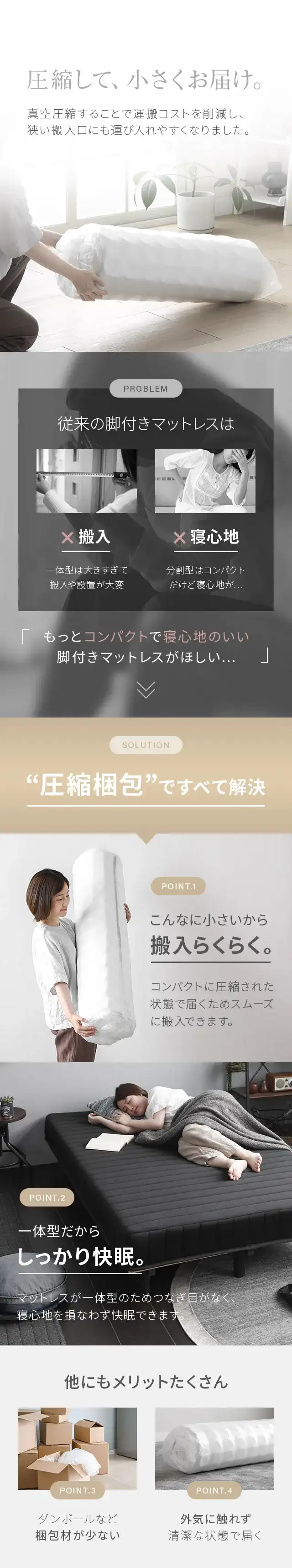 圧縮して小さくお届け