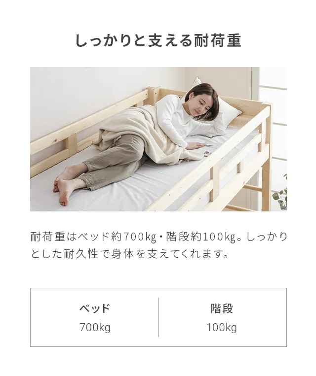 シングル] 階段付きロフトベッド ハイタイプ｜モダンデコ公式