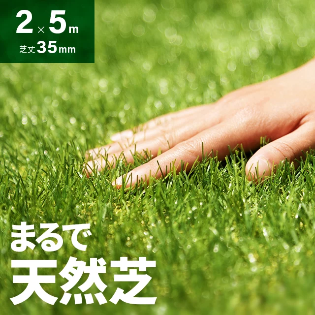 リアル人工芝 芝丈35mm 2×5m ロール