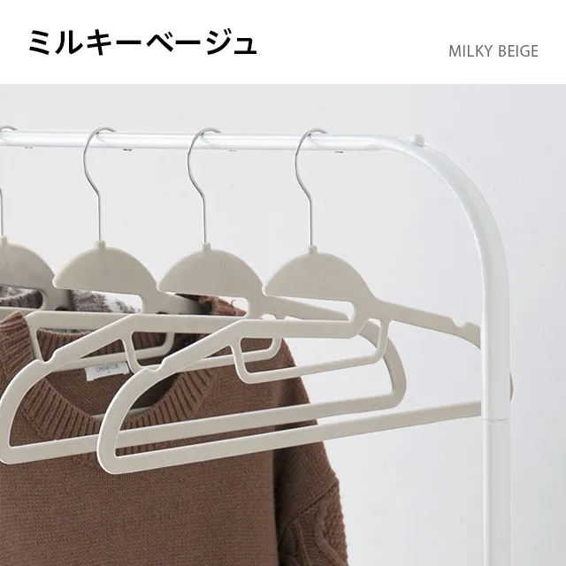 【商品荷物数:30_色:ホワイト】衣類ハンガー 30本組 防滑タイプ 肩紐掛け付 商品荷物数:30_色:ホワイト】衣類ハンガー 30本組 防滑タイプ 肩