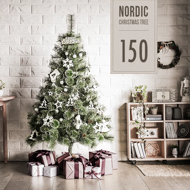 北欧風クリスマスツリー オーナメントセット 150cm