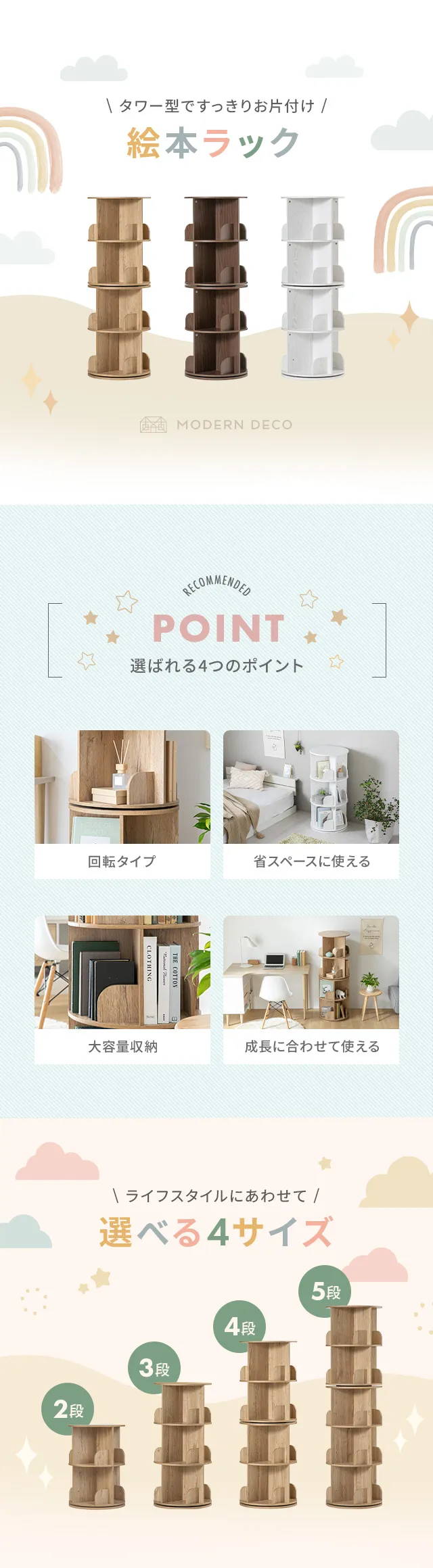 回転式絵本ラック