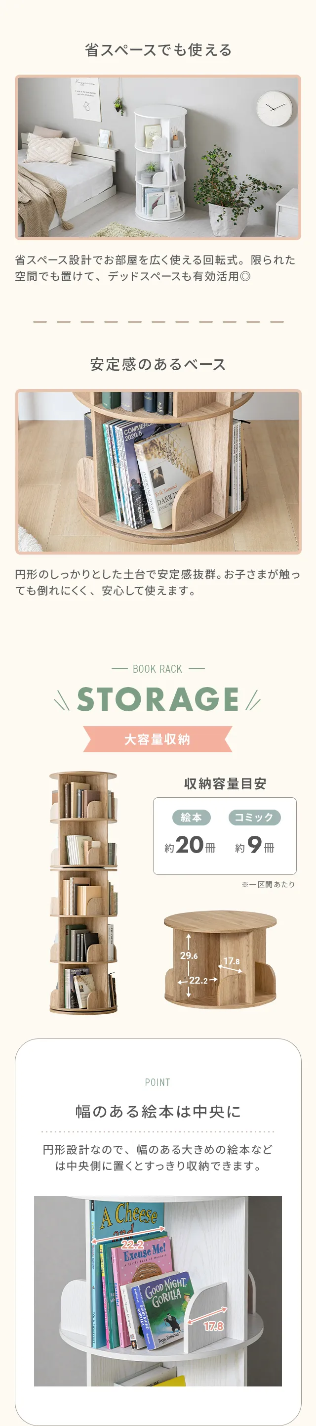 回転式絵本ラック