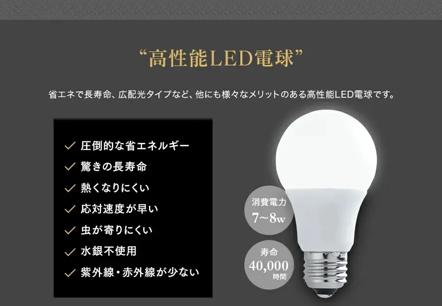 「高性能LED電球」