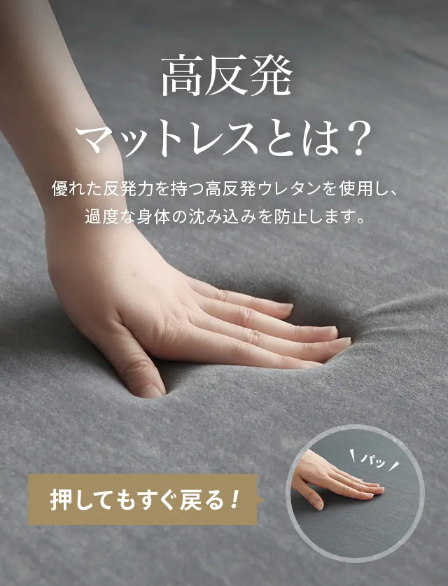 高反発 ウレタンマットレス 超極厚20cm 選べる2タイプ （一体型/三