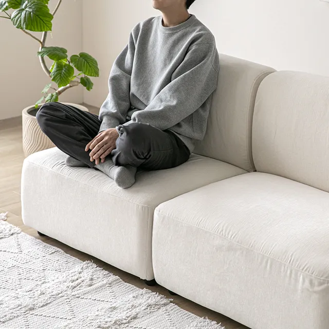 幅280cm・傷に強いペット対応生地] 組合せユニットソファ 3人4人