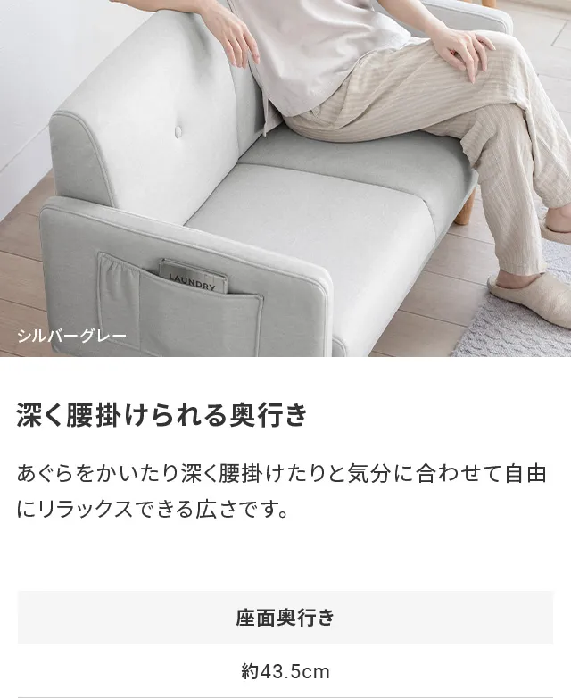 30%OFF対象! [本体幅109cm・傷に強いペット対応生地] 2人掛け