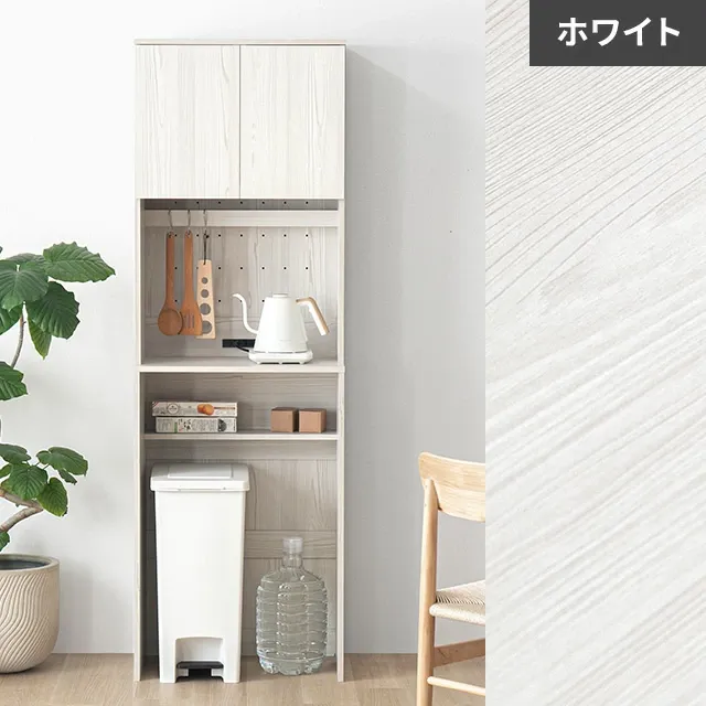【ayu】ホワイト木製レンジボード・キャビネット 楽天市場】木目調 食器棚 幅93.5cm ホワイトオーク キッチン