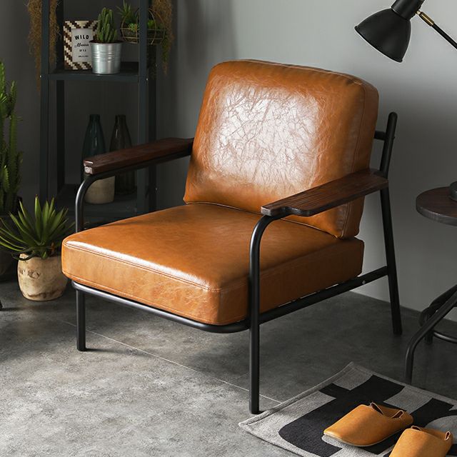 [幅79cm] 1人掛けレザーソファ ヴィンテージ調