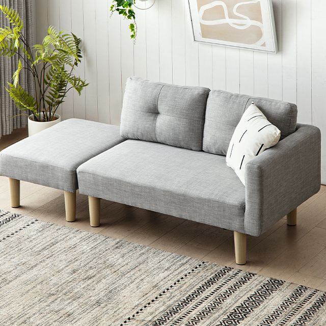 [本体幅175cm・傷に強いペット対応生地も] 2人掛けソファーベッド レイアウト自由 カウチ