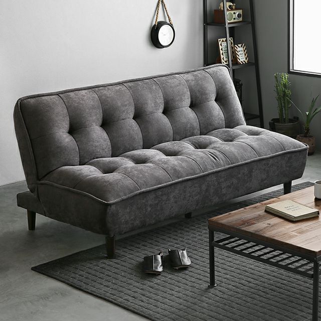 [幅188cm・座り心地高評価] 3人掛けソファベッド フルフラット 傷に強いペット対応生地も