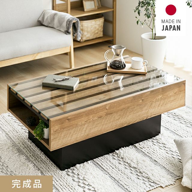 幅105cm 全2色 日本製 収納付きセンターテーブル TCT-006