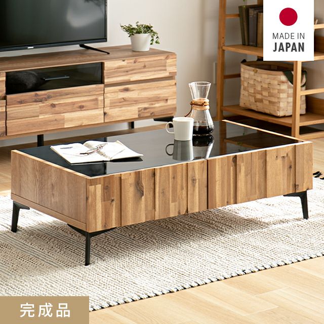 幅105cm 全2色 日本製 収納付きセンターテーブル TCT-008