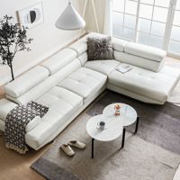 [幅268cm・傷やひっかきに強いEPUタイプ] 3人掛けレザーカウチソファ 広々設計 高級感