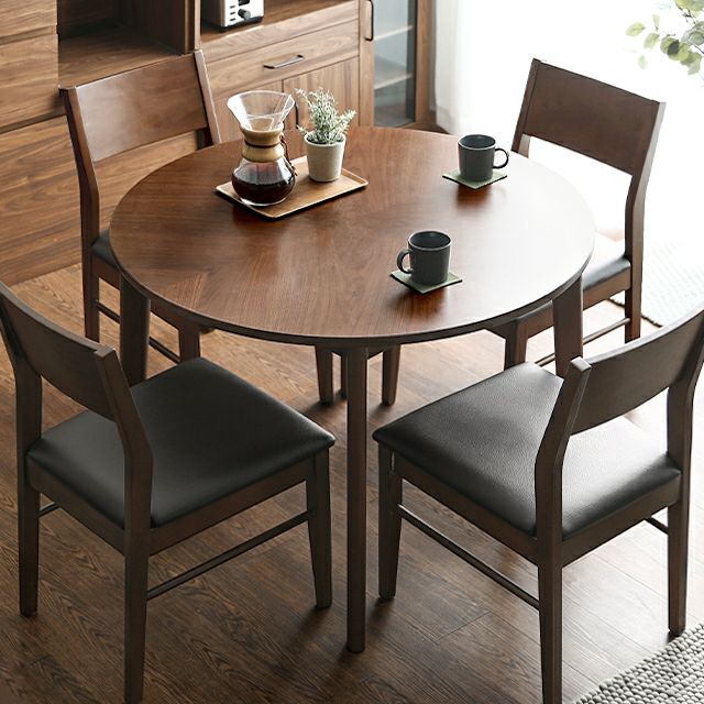 丸テーブル木製ダイニング 北欧 4人掛け