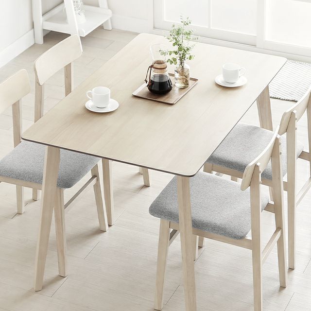 幅120cm 全2色 天然ラバーウッド製 ダイニングテーブル 4人掛け