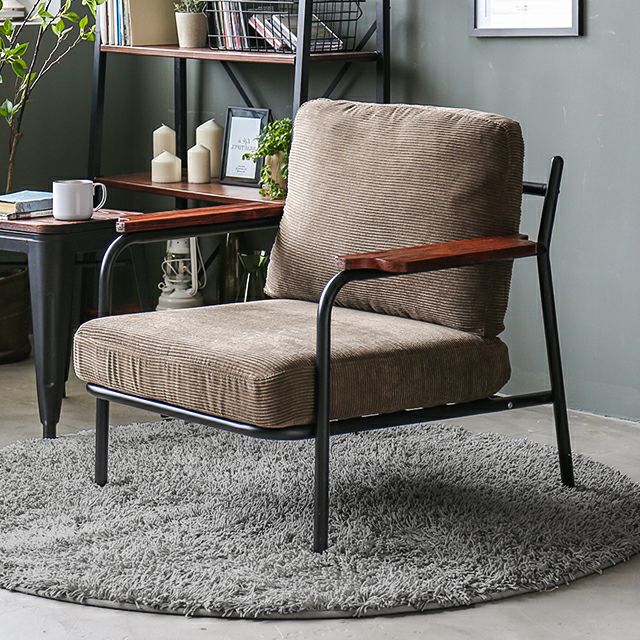 [幅79cm] 1人掛けコーデュロイソファ