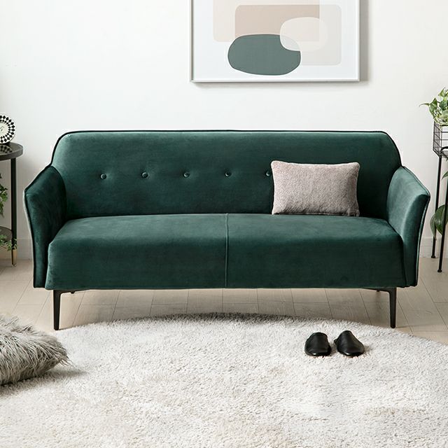 [幅163cm] 2人掛けストレートソファ ベロア生地