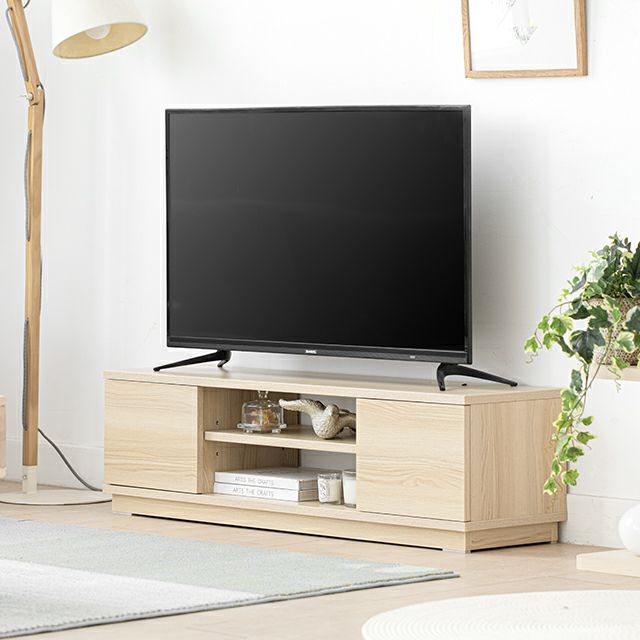 幅108cm コンパクトテレビボード 40V型対応 オープン収納・扉収納