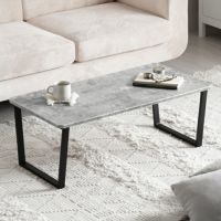 幅90cm センターテーブル 大理石/モルタル調 スクエアレッグ 安心面取り加工
