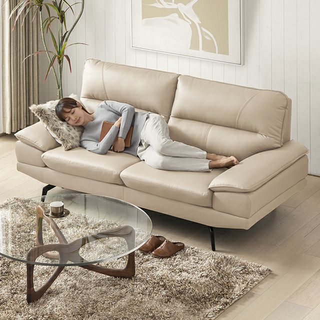 [幅187cm] 3人掛けレザーソファ