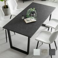 幅160cm・選べる脚カラー 石目調ダイニングテーブル 日本製高耐久DAP天板 4人掛け