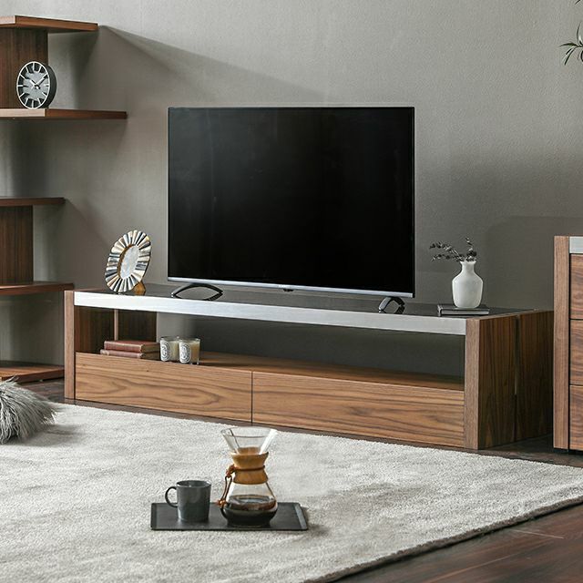 幅180cm 天然木×ガラス 異素材モダンテレビボード｜モダンデコ公式  